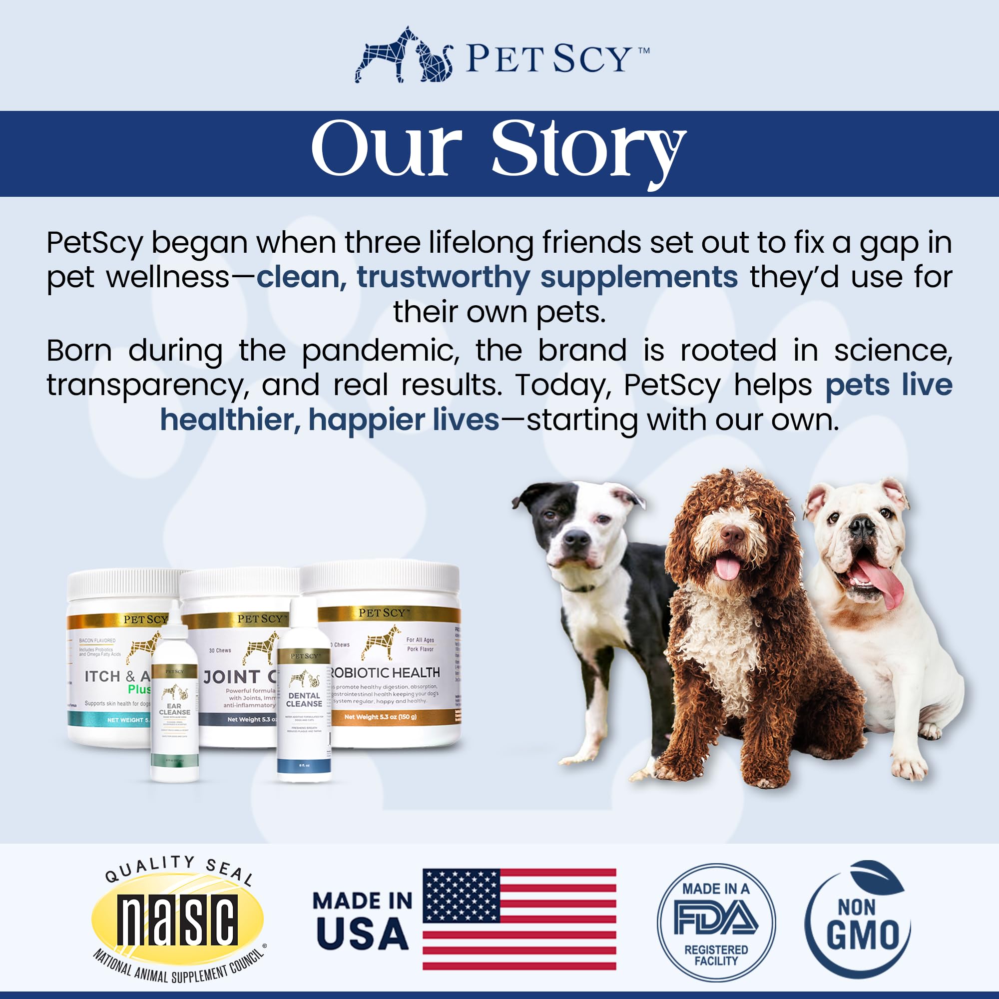 Petscy water additive in dog bowl ready for dental care