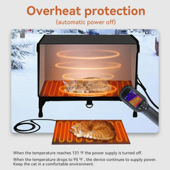 Petsdear heated outdoor cat house interior bedding keeps cats warm and calm