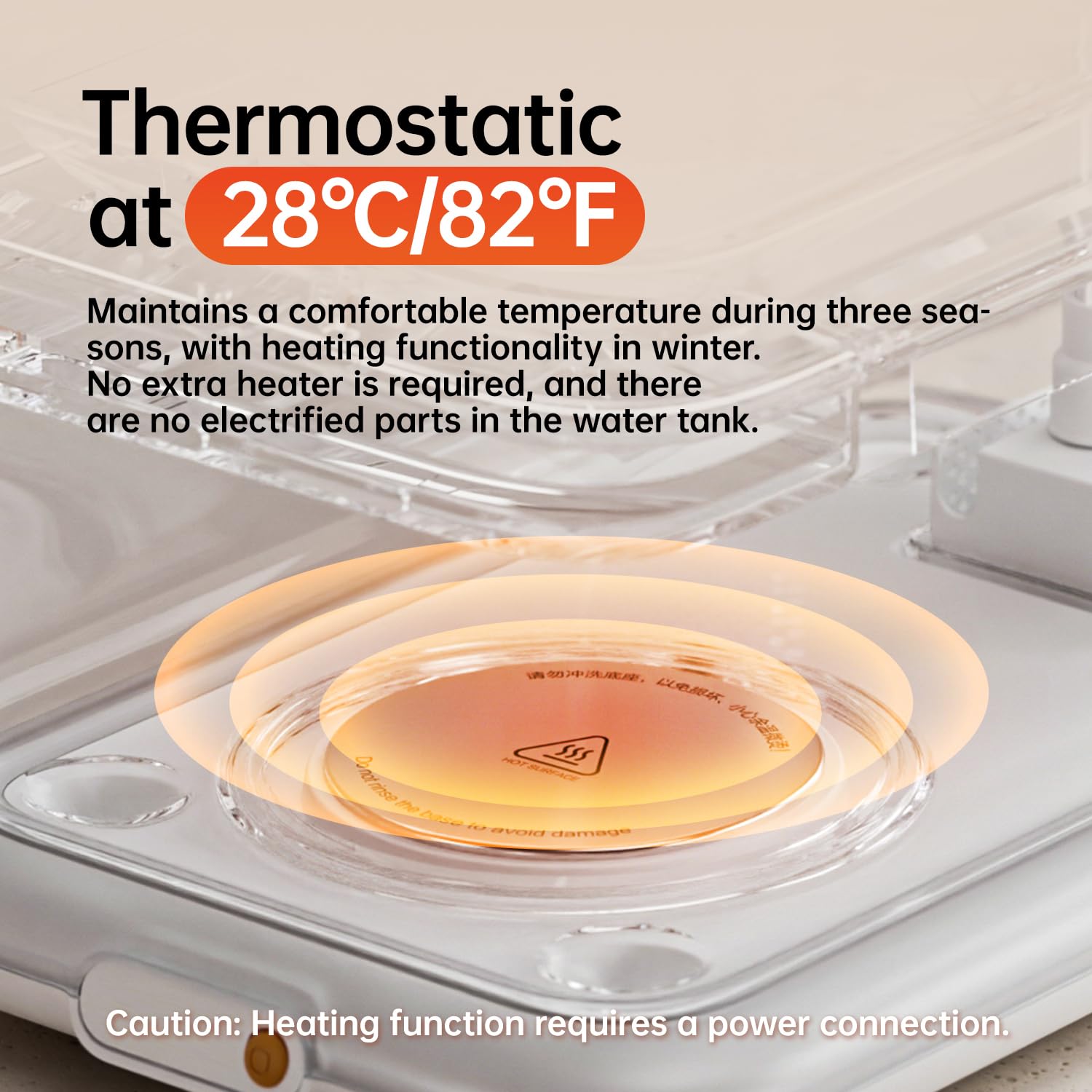 PETSEE S7 Plus cordless base enables flexible placement without cords.