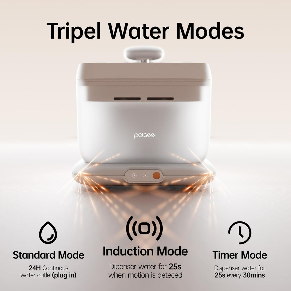 PETSEE S7 Plus thermostatic heating at 28°C provides a cozy drinking water temperature.