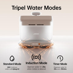 PETSEE S7 Plus thermostatic heating at 28°C provides a cozy drinking water temperature.