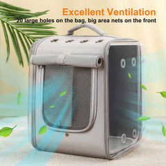 Petseek cat backpack carrier close-up of scratch-resistant sturdy material.