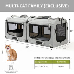 Petseek carrier with front and top openings for easy loading