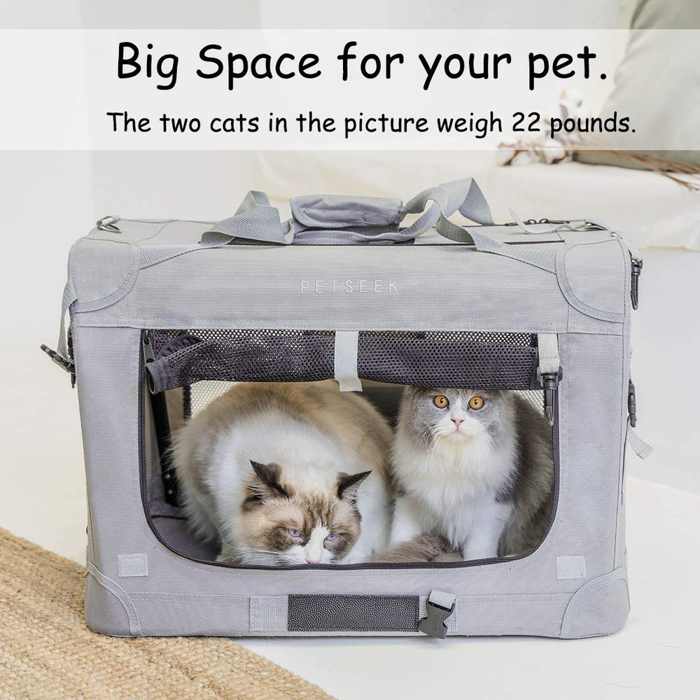 Petseek Extra Large Cat Carrier Soft Sided top opening for easy loading and gentle release