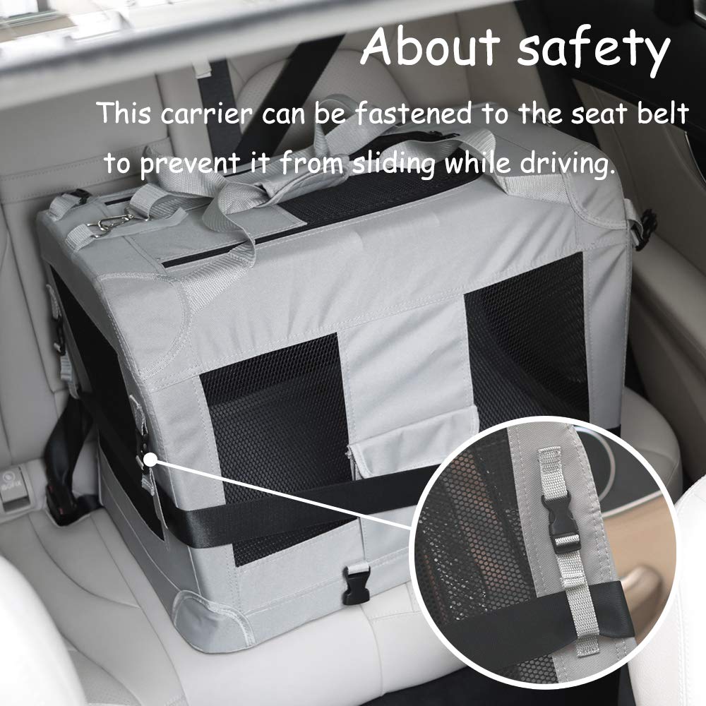Petseek Extra Large Cat Carrier Soft Sided ventilated mesh keeps air flowing for comfort