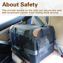 Petseek extra-large cat carrier top opening for quick loading.