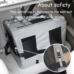 Petseek extra large carrier blue interior with fleece bed supports pet comfort.