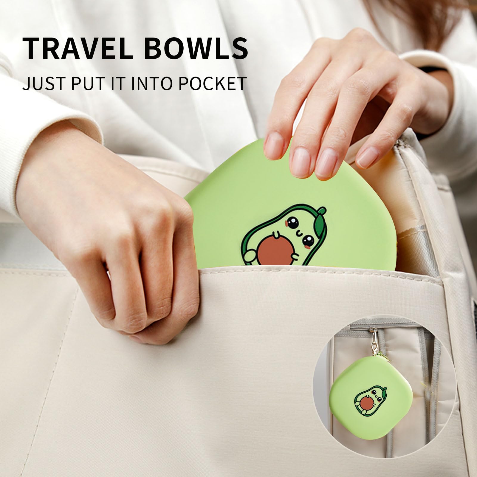 Petseek zip-up carry case protects bowls in Oxford cloth.
