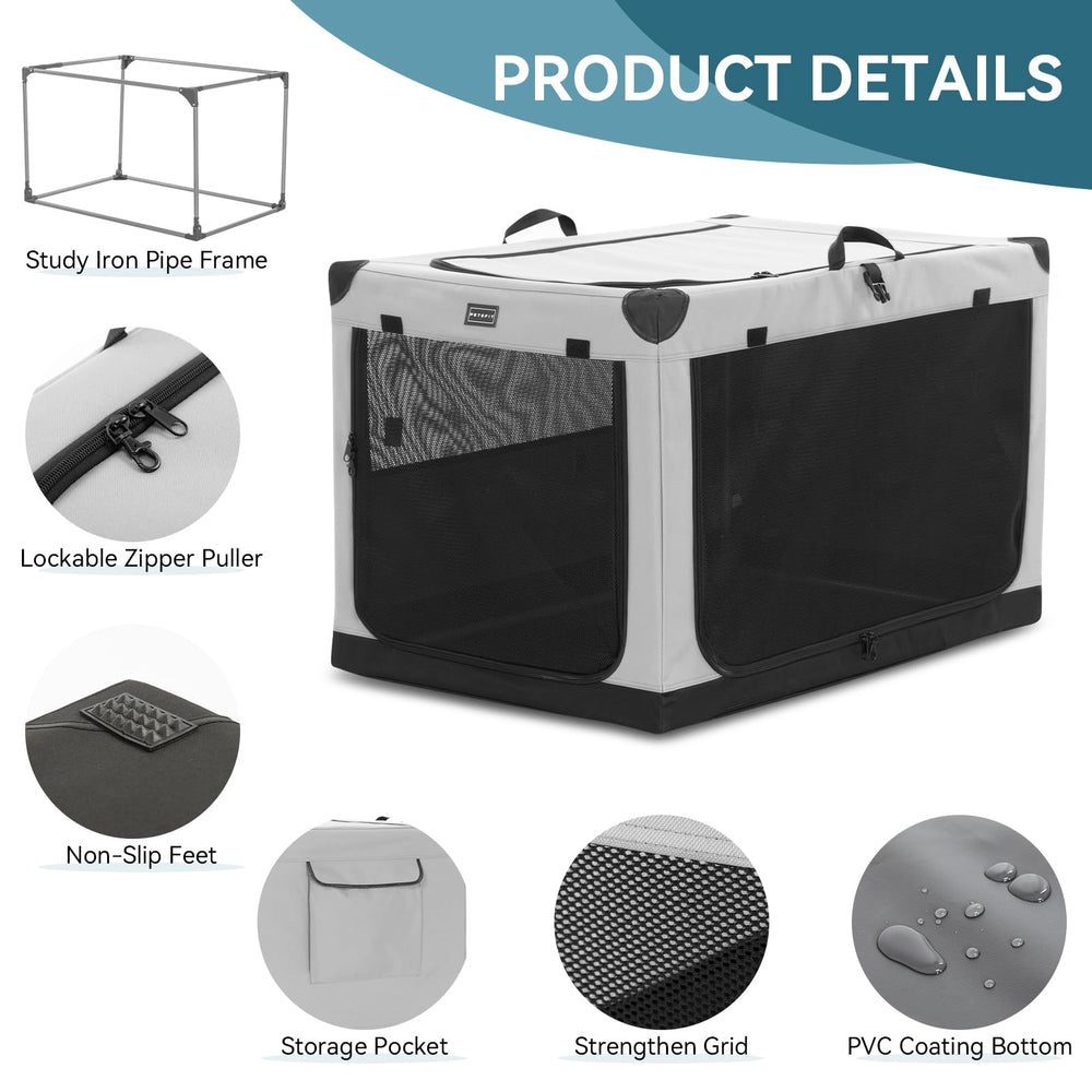 Petsfit 36 inch interior space supports lounging, turning, and resting for small to medium dogs