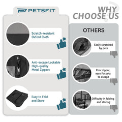 Petsfit playpen roof open view highlighting breathable visibility and ventilation