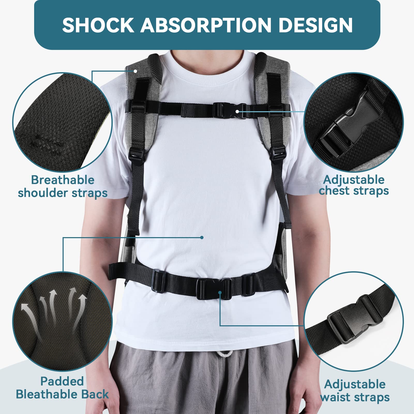 Petsfit Backpack made of durable 600D Oxford Cloth resisting scratches