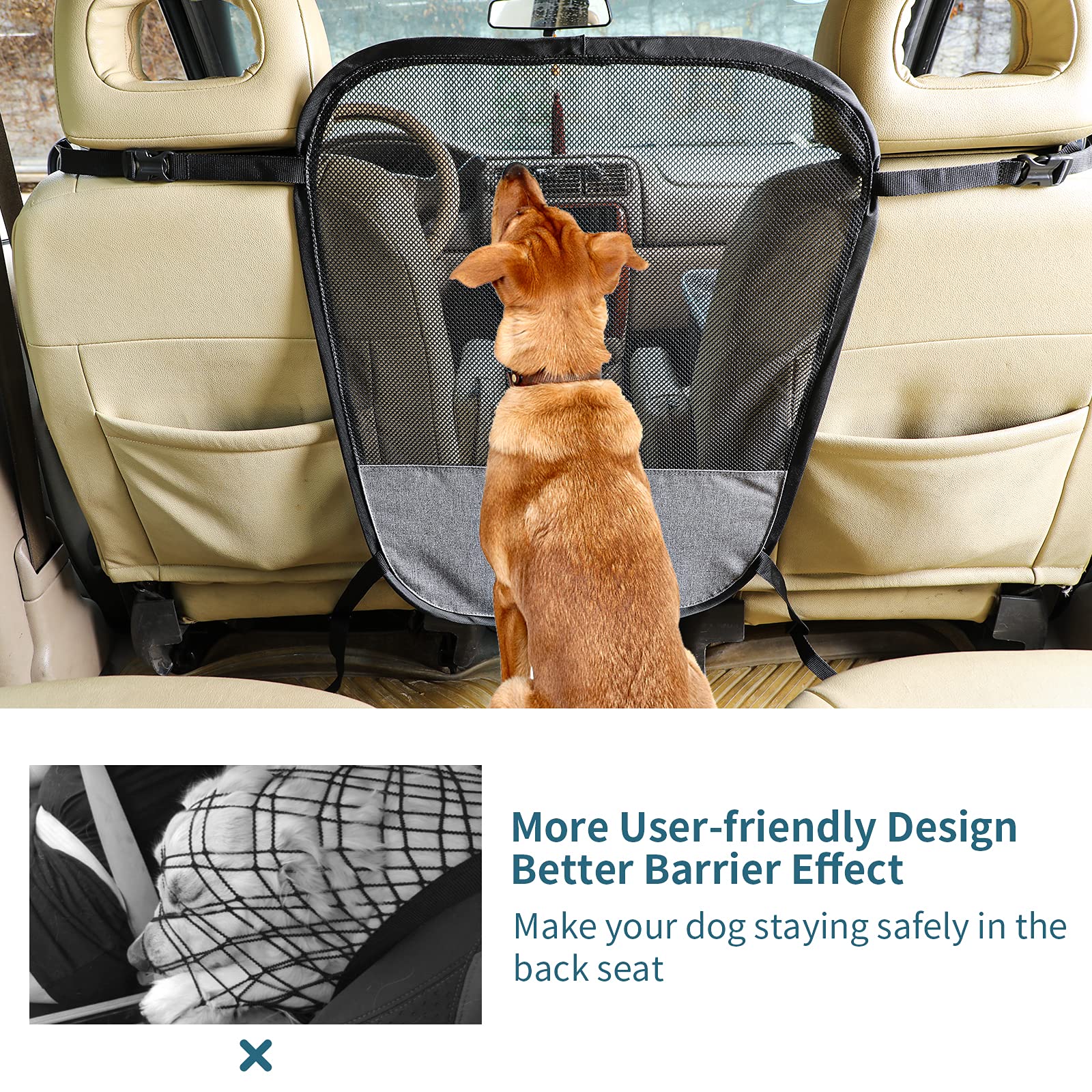 Petsfit barrier in breathable mesh provides airflow while deterring pet access.