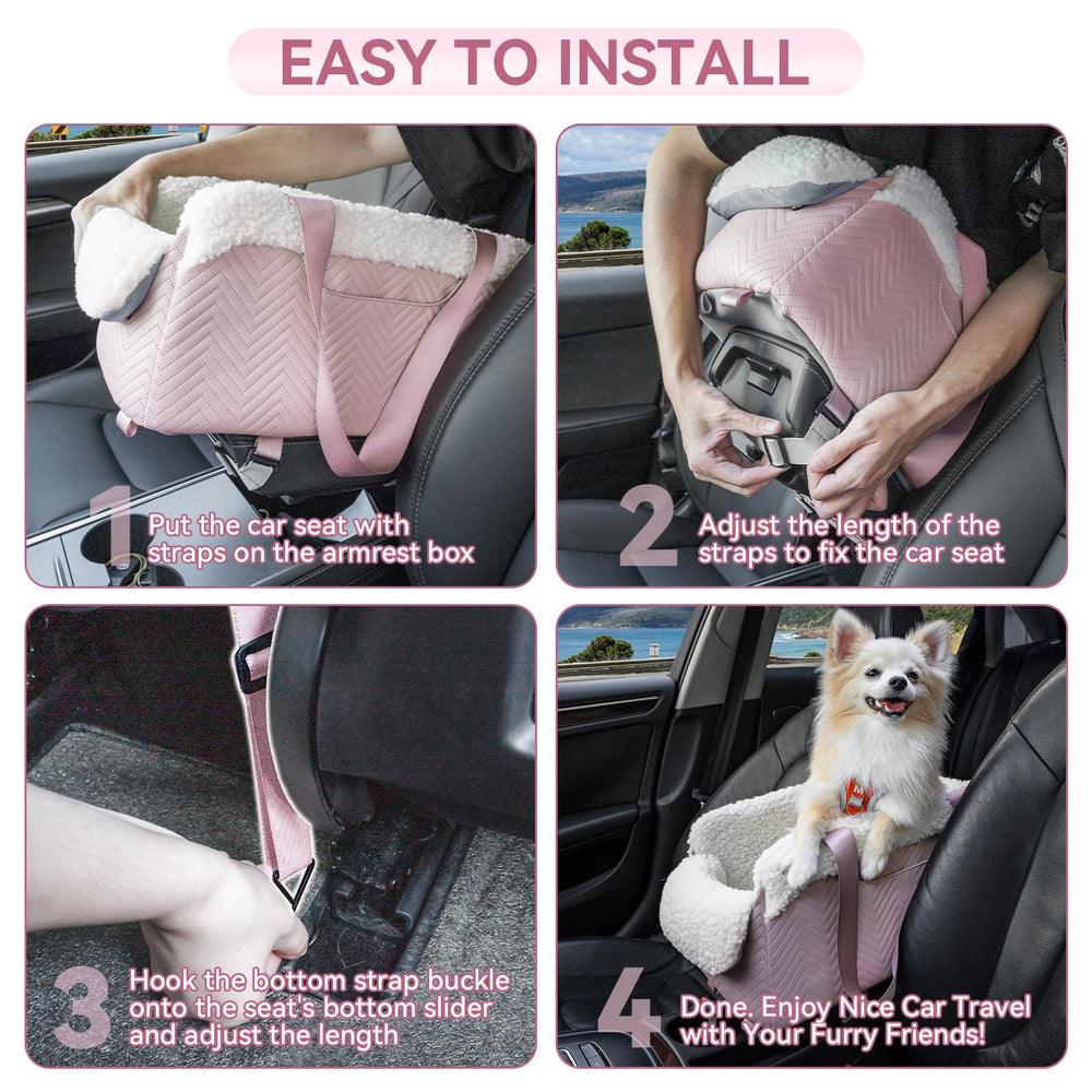 PETSFIT car seat hollow sheets pink provide sturdy support during trips.