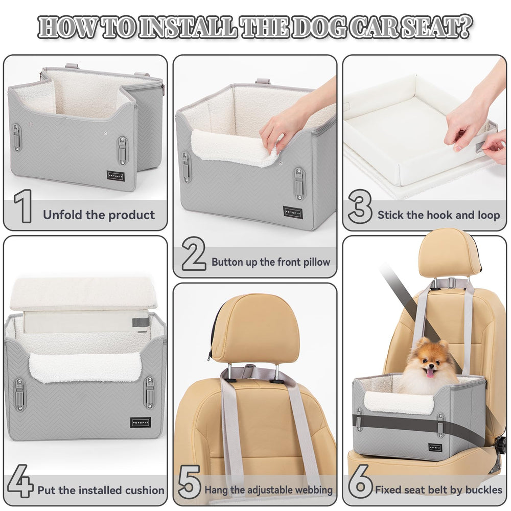 Fold-flat design of Petsfit booster seat for easy storage after trips.