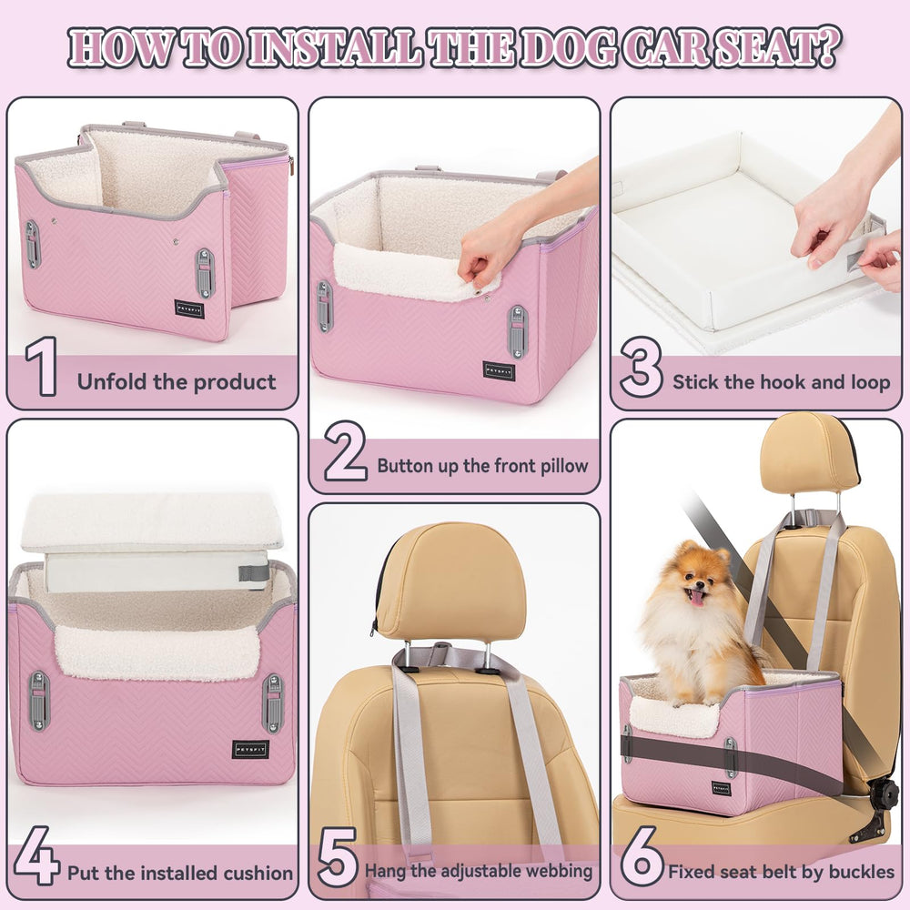 Petsfit booster seat folds flat for compact storage and transport.