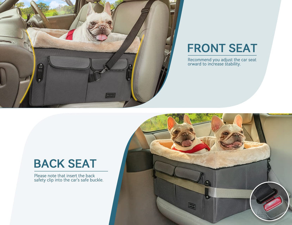 Petsfit dog car seat with washable pad makes cleanups simple after trips.