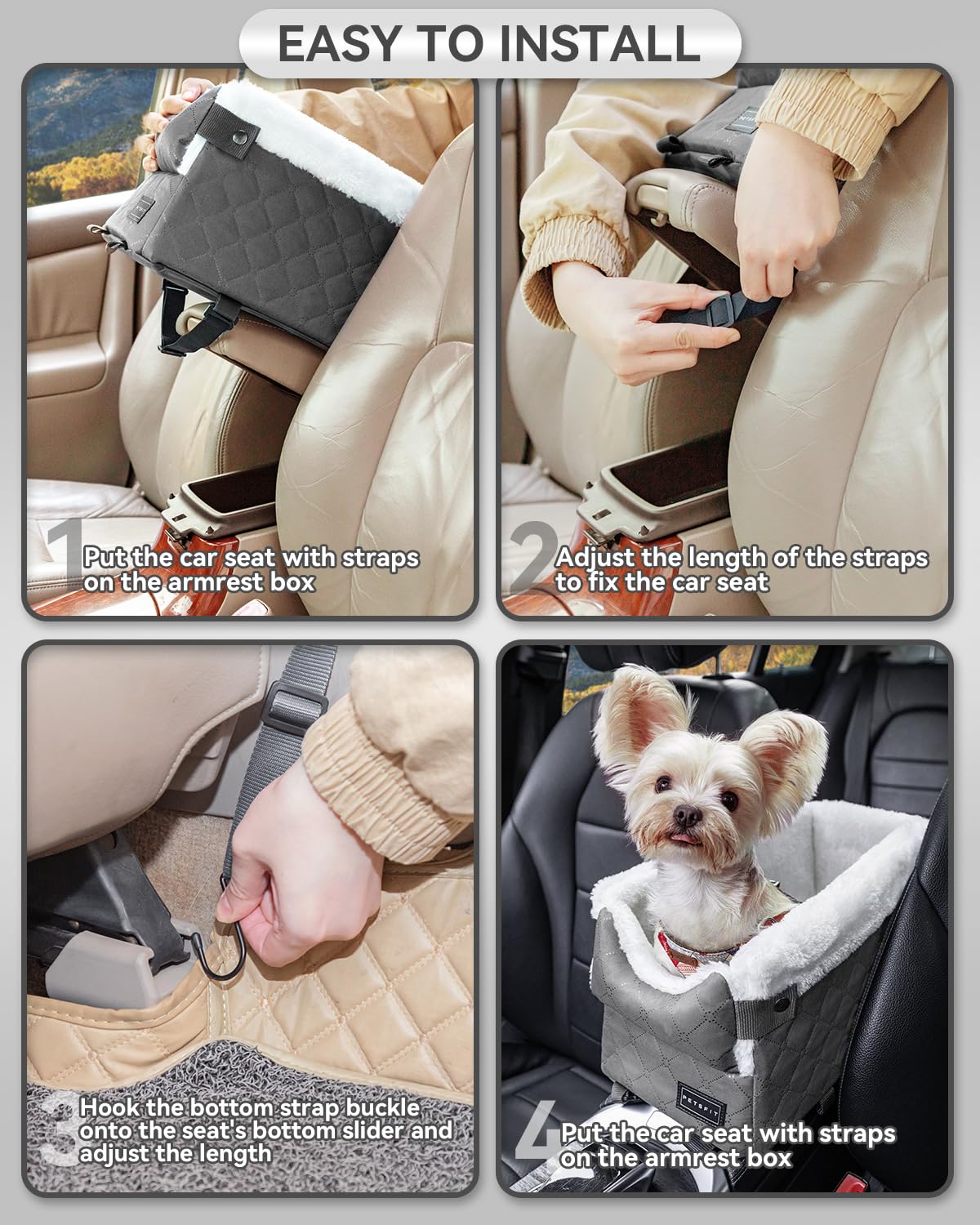 PETSFIT window-view design gives small dogs a comforting view on long rides.