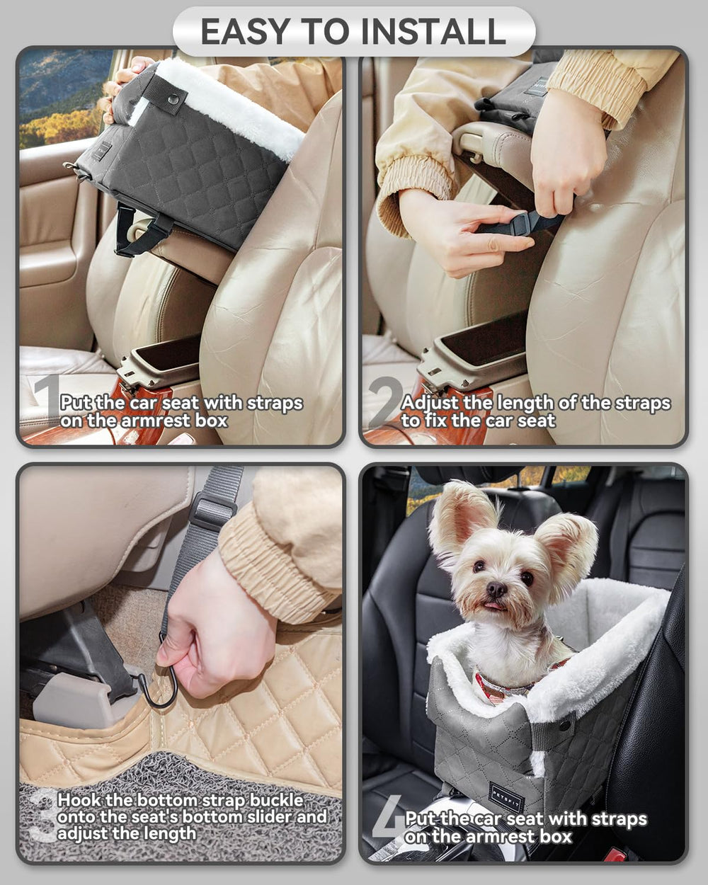 PETSFIT window-view design gives small dogs a comforting view on long rides.