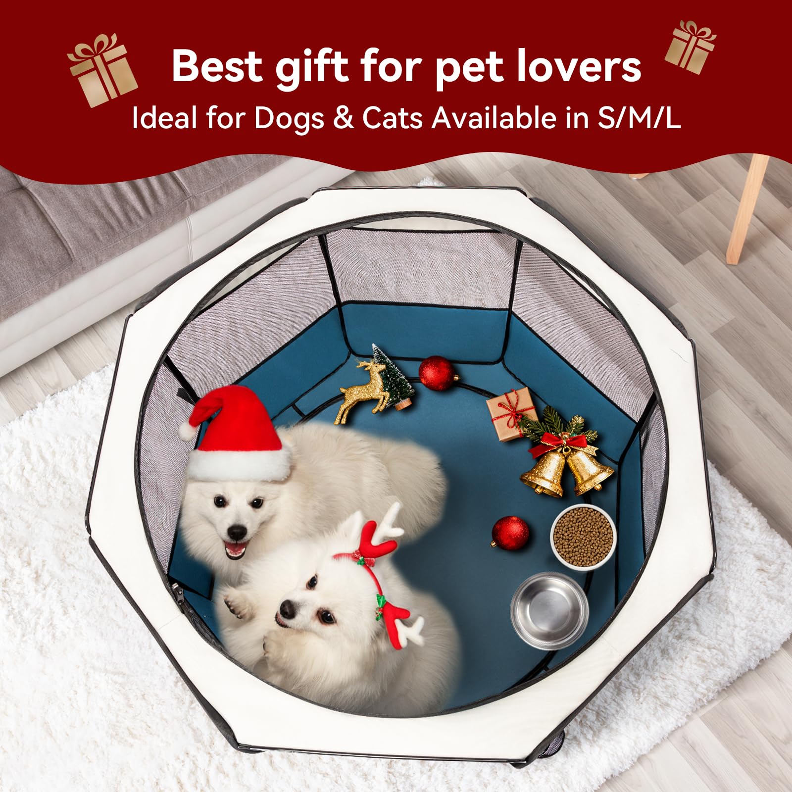 Petsfit waterproof base sustains a secure den and whelping area.