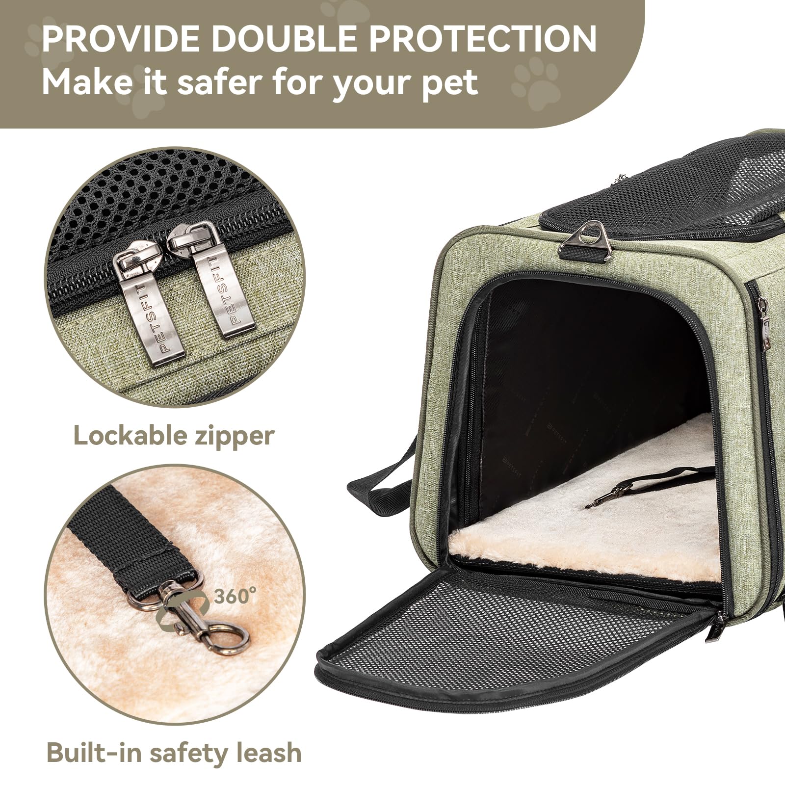 Petsfit durable oxford cloth construction for long-term use