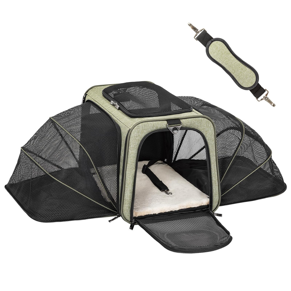 Petsfit Expandable Carrier luggage-strap compatible for easy travel transitions