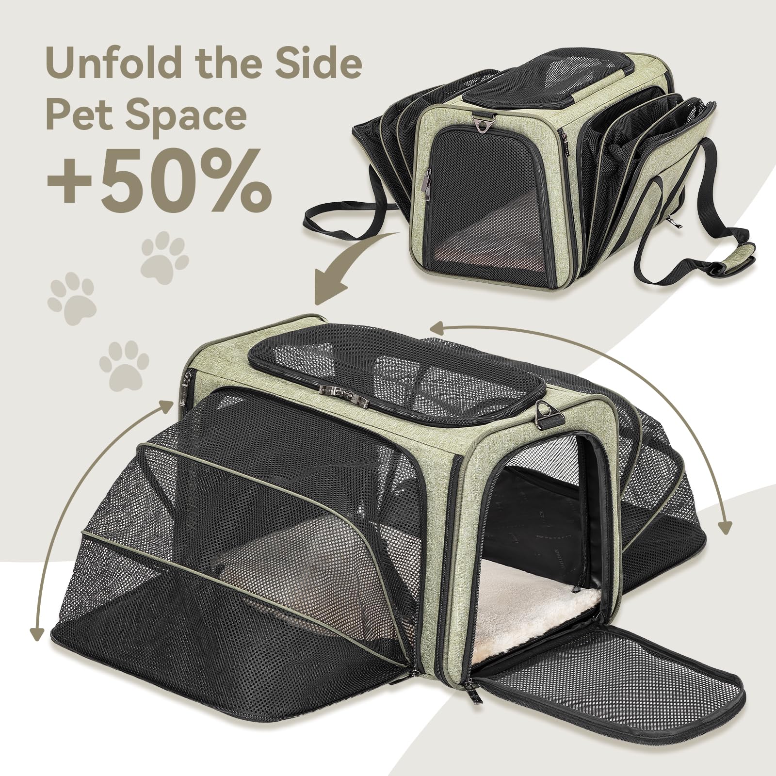 Petsfit carrier plush mat removable and washable for quick cleanup