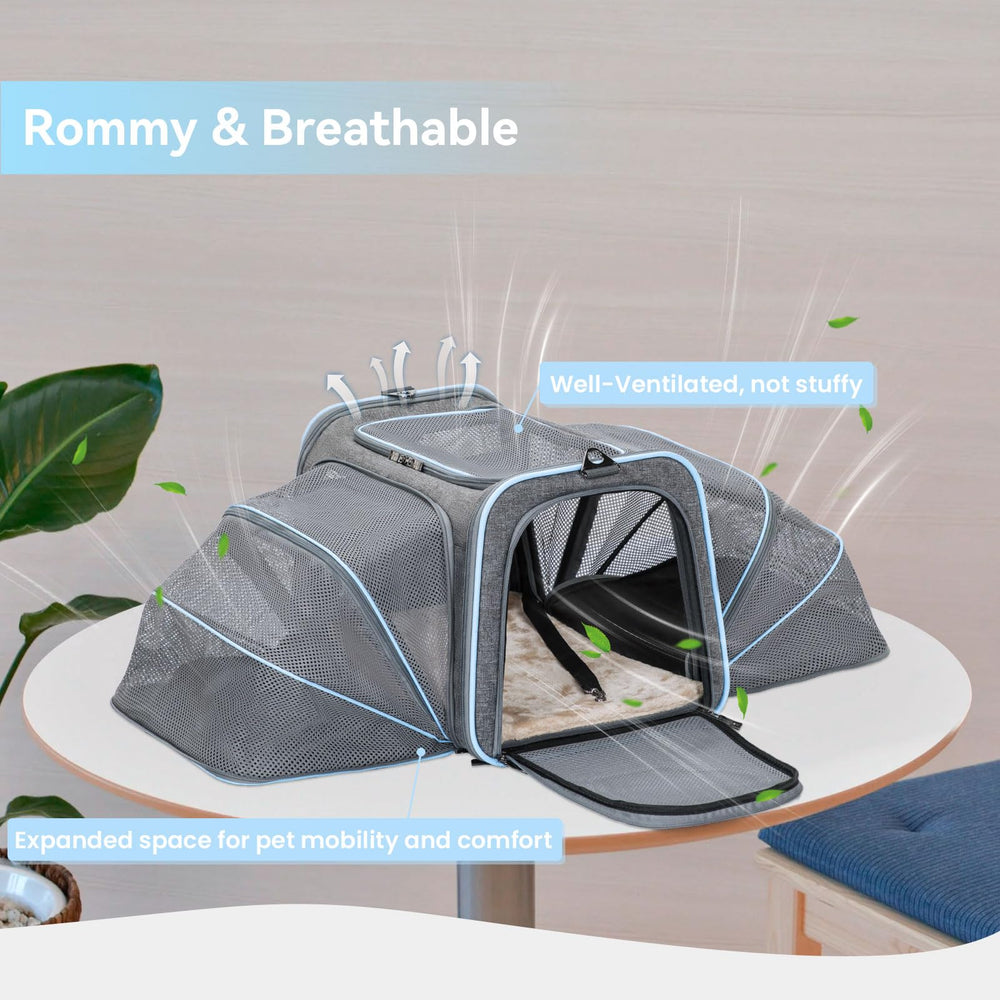 Petsfit airline-friendly carrier fits under-seat for many flights