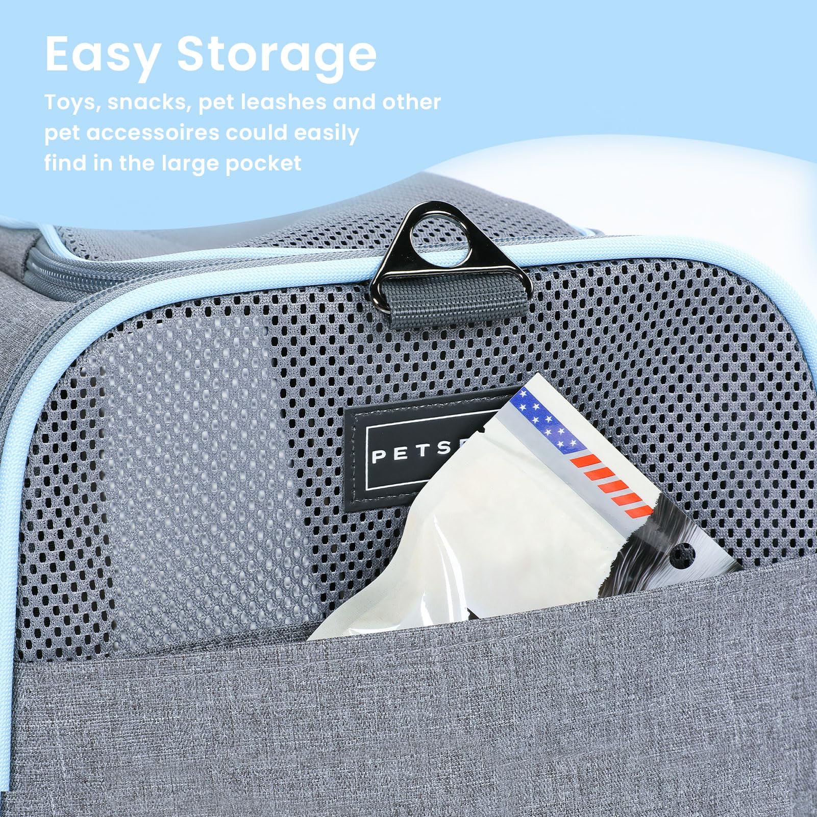 Petsfit expandable carrier folds flat for compact storage