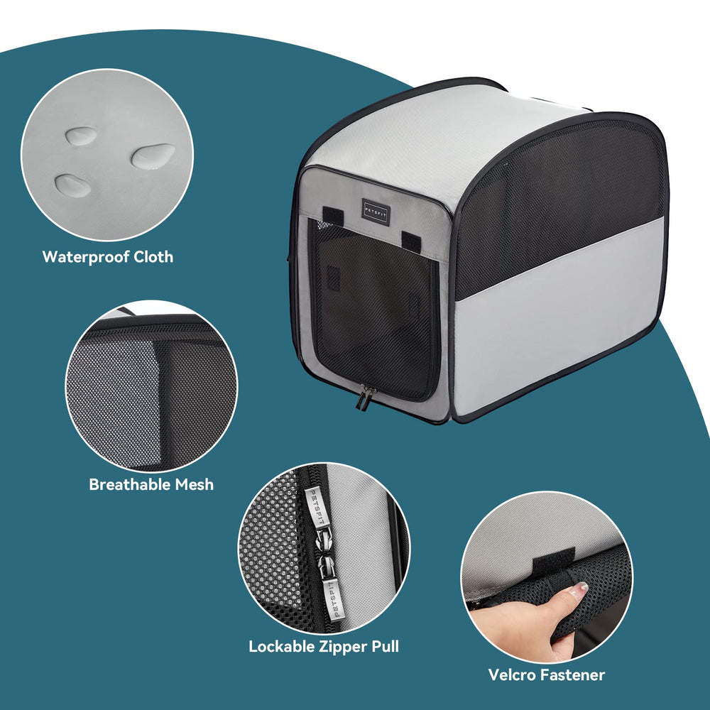 Petsfit lightweight pop-up kennel in car trip scenario
