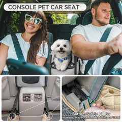 PETSFIT multipurpose console dog car seat convertible design supports car seat and carrier use.