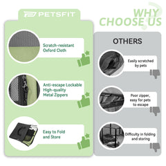 Petsfit panoramic-roof provides open visibility while sheltering puppies during naptime.