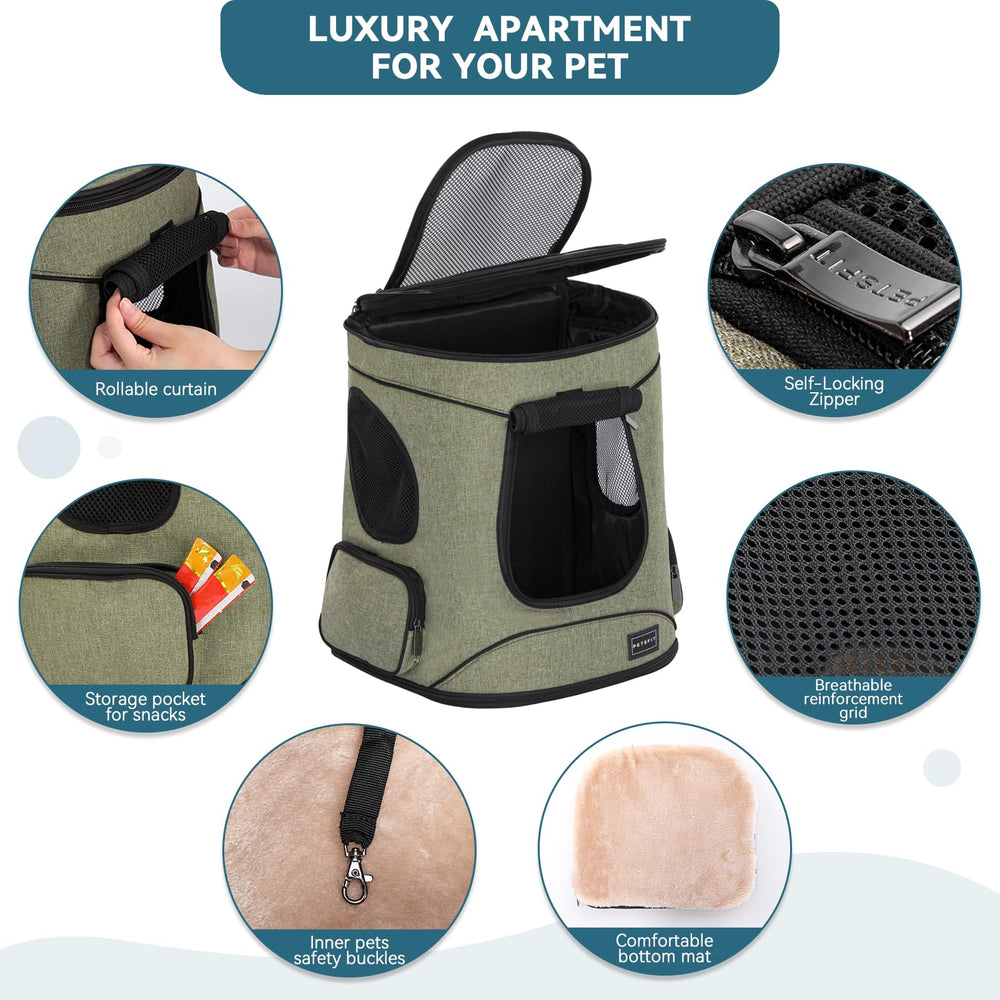 Petsfit Pet Backpack Carrier with ventilation mesh windows for airflow