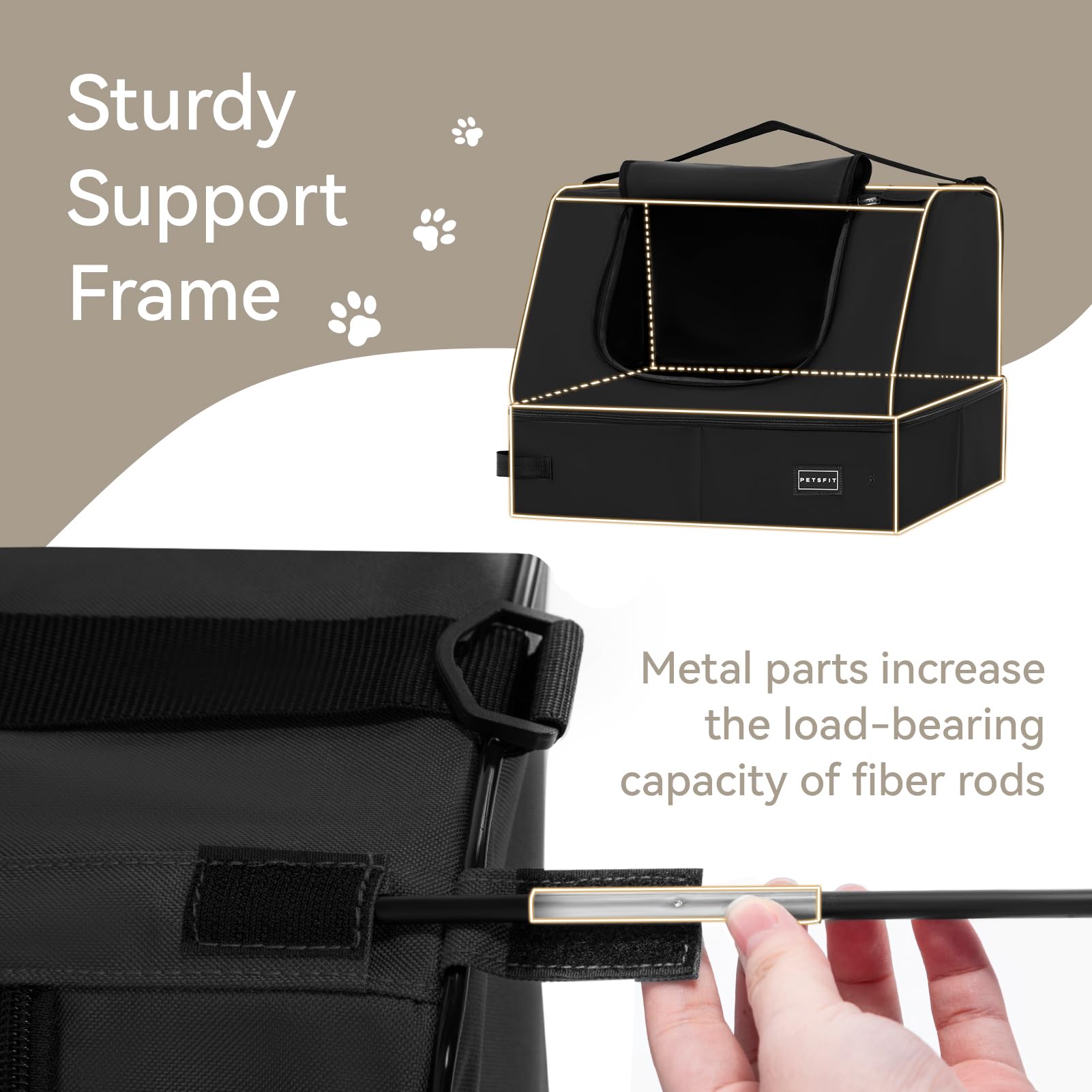 Petsfit compact foldable design fits in luggage for trips.