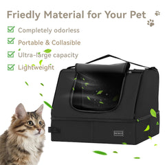 Petsfit litter box with zipper closure for travel and containment.