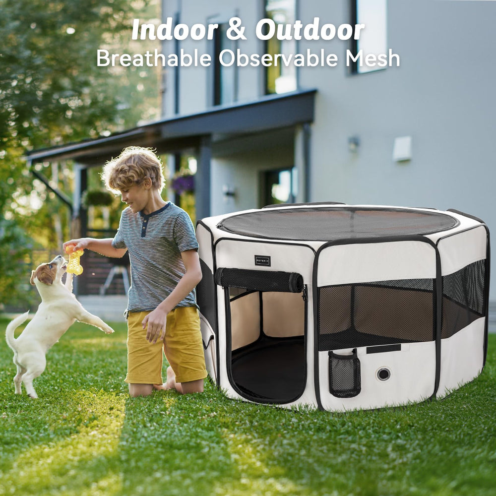 Petsfit portable dog playpen cat observation deck for curious pets