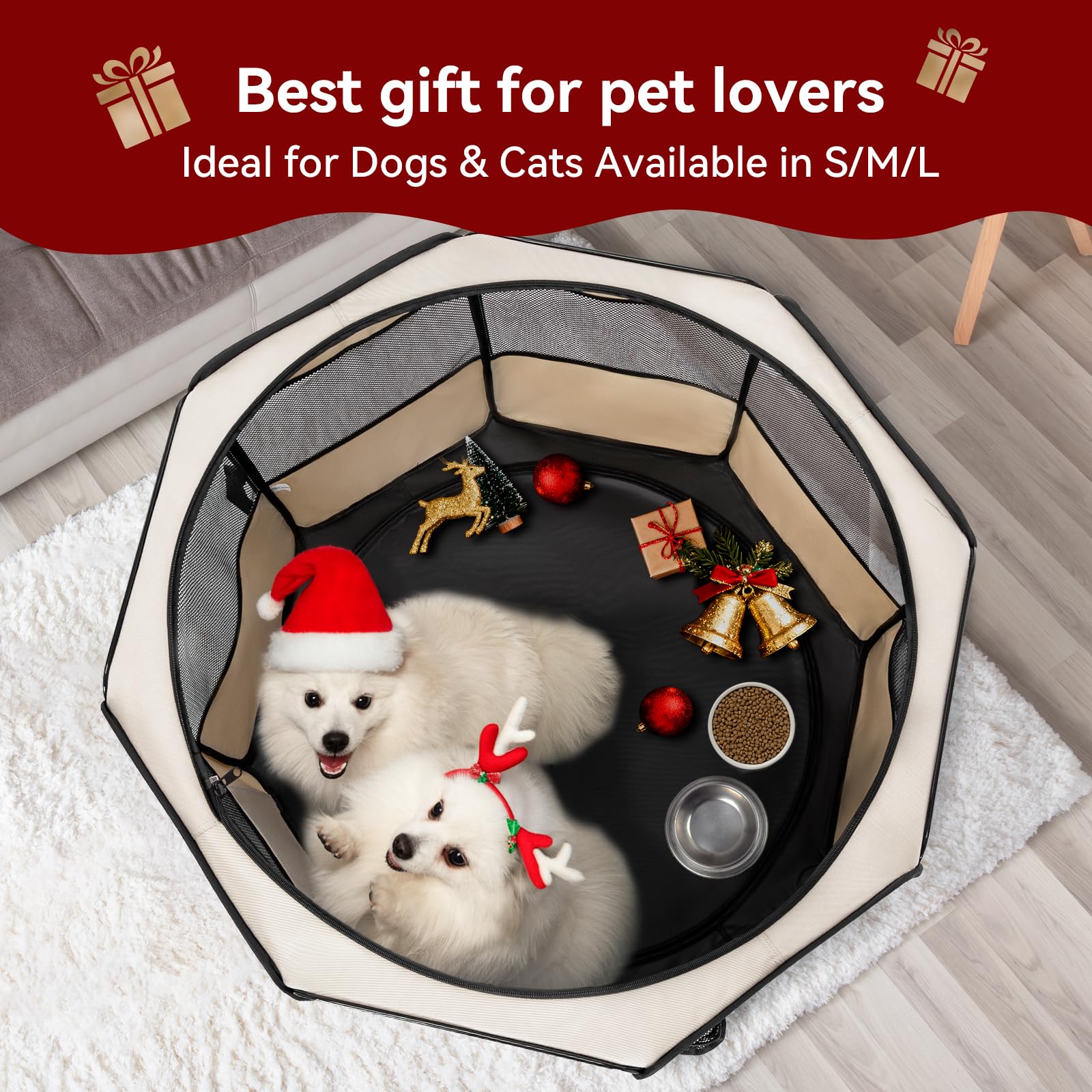 Petsfit portable dog playpen durable 600D Oxford fabric