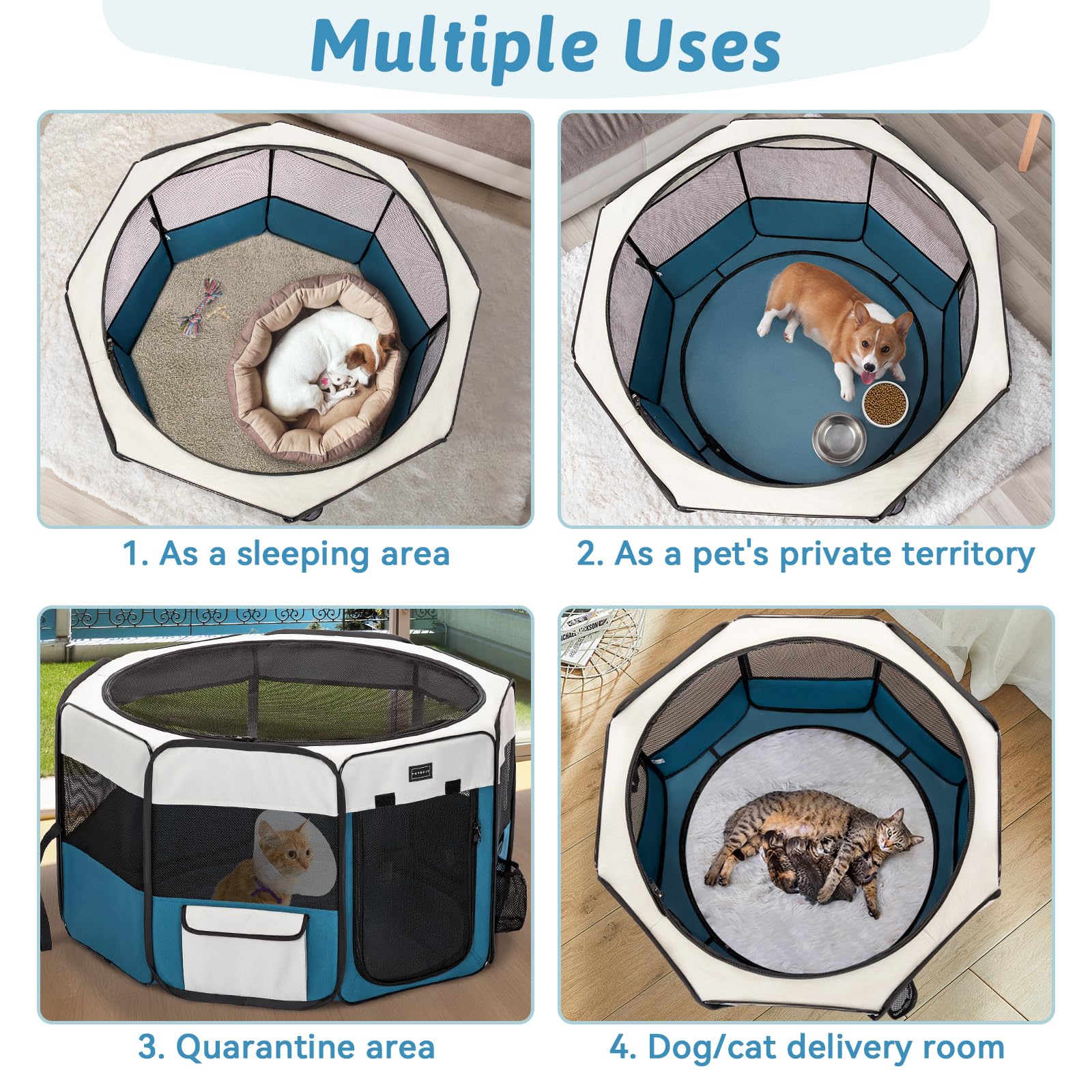 Petsfit hexagonal design provides stability and reduces folding during use.