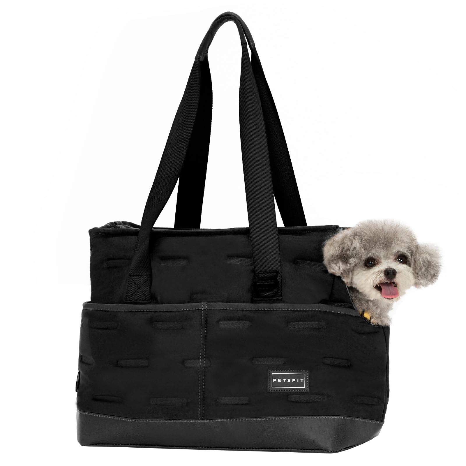 Petsfit small dog purse carrier front view demonstrates portable style for quick trips