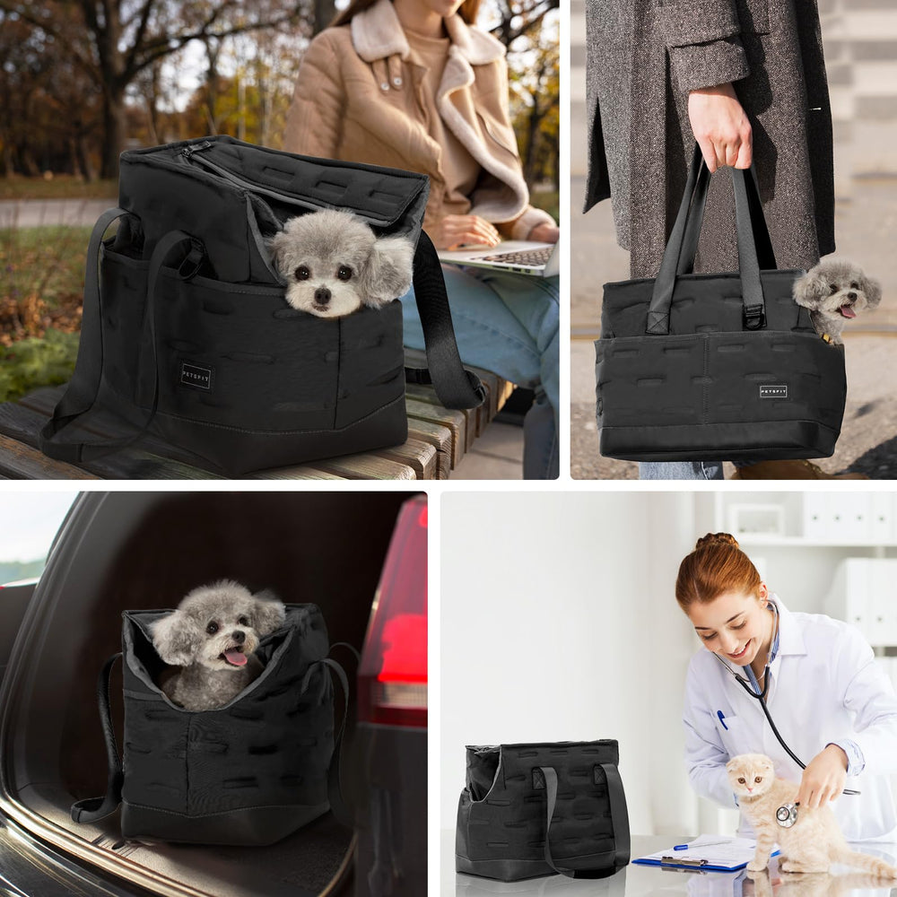 Petsfit small dog purse carrier head-out design allows fresh air during rides