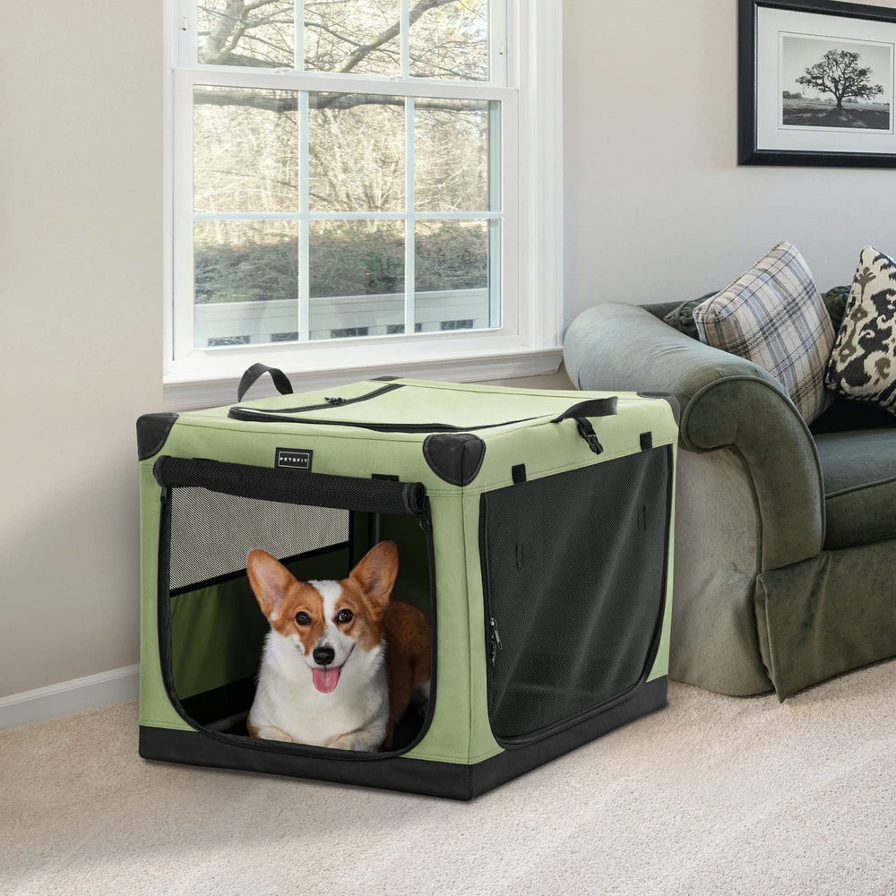 Petsfit soft dog crate easy to assemble by one person.