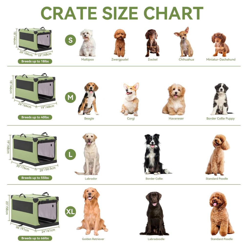 Petsfit soft dog crate door closed highlights lockable mesh for safe travel.