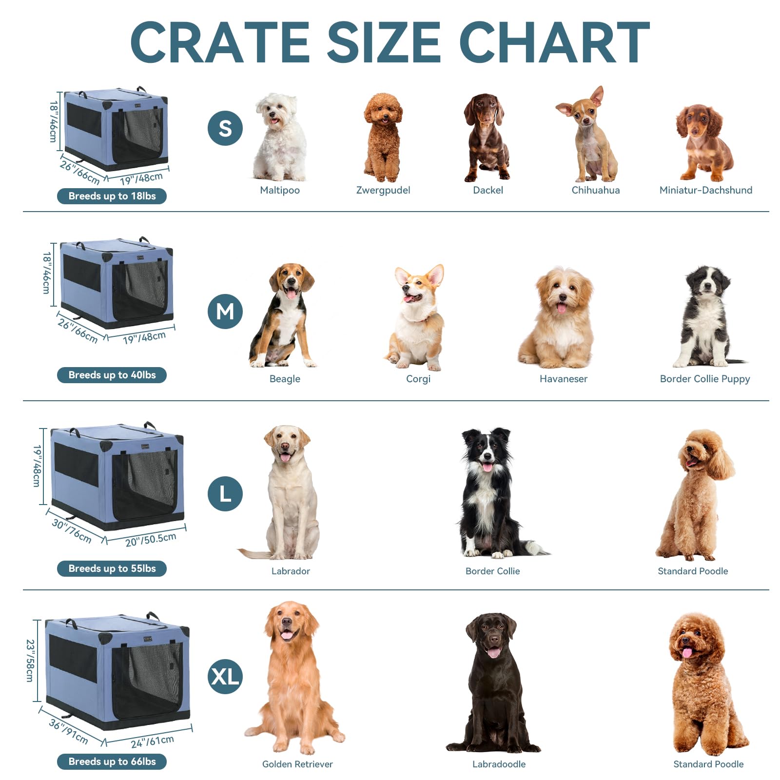 Petsfit Soft Dog Crate full-steel frame provides sturdy support during setup