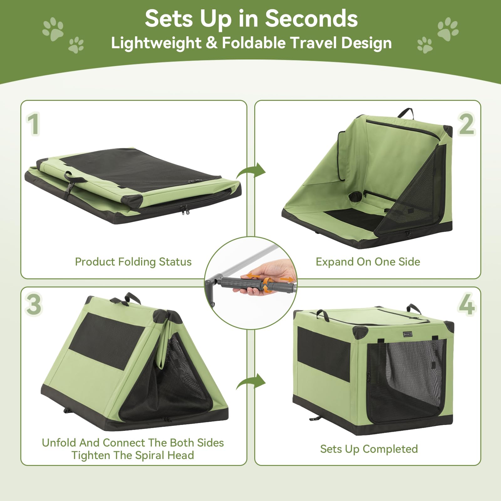 Petsfit soft dog crate ventilation mesh detail for airflow and visibility.
