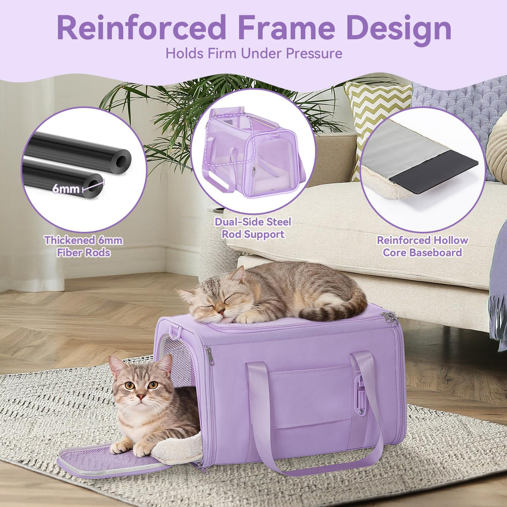Petsfit soft fleece bed offers cozy bedding for nervous cats