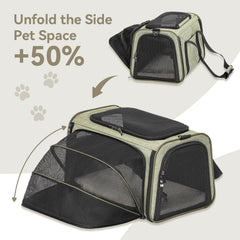 Petsfit soft-sided pet travel bag with removable cushion for easy cleaning