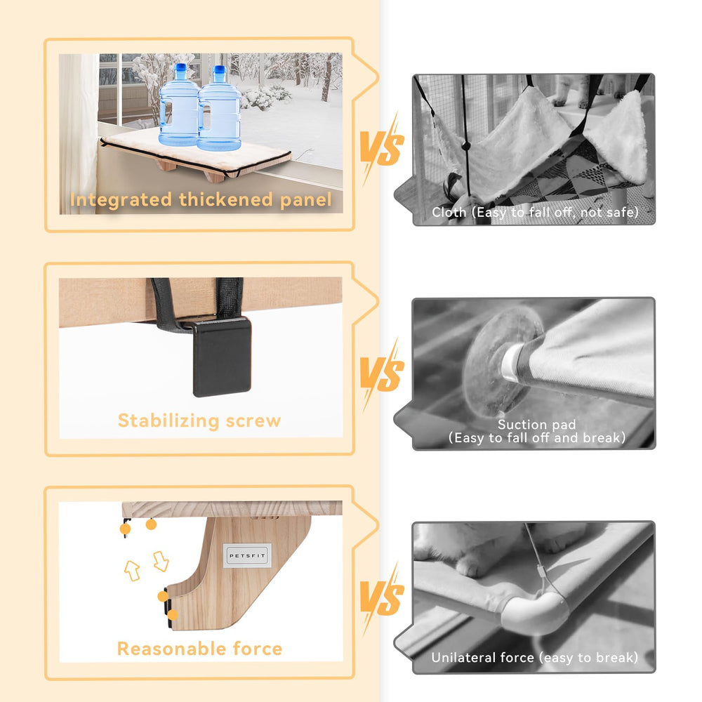Petsfit solid wood panel closeup reveals sturdy safety design