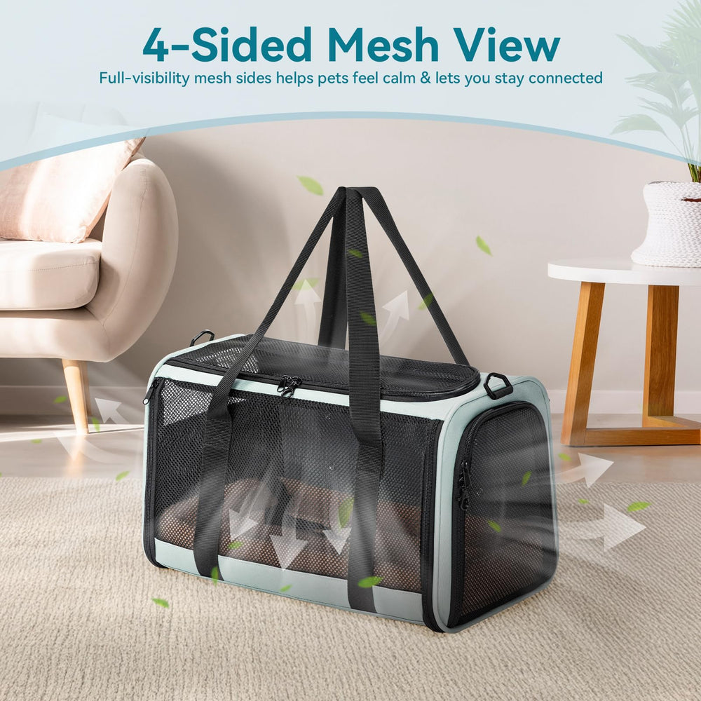 Petsfit sturdy oxford fabric cat carrier with durable frame