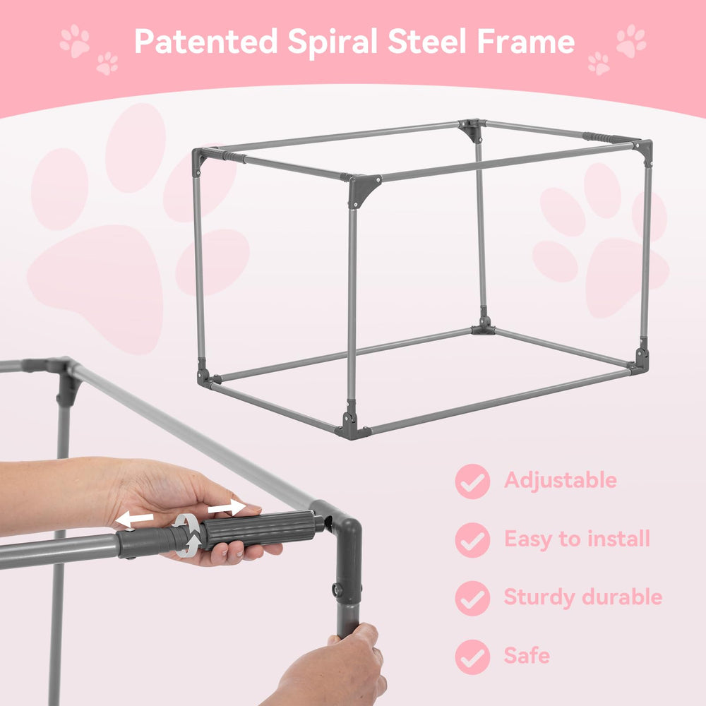 Petsfit travel dog crate lockable-zippers provide secure openings during trips.