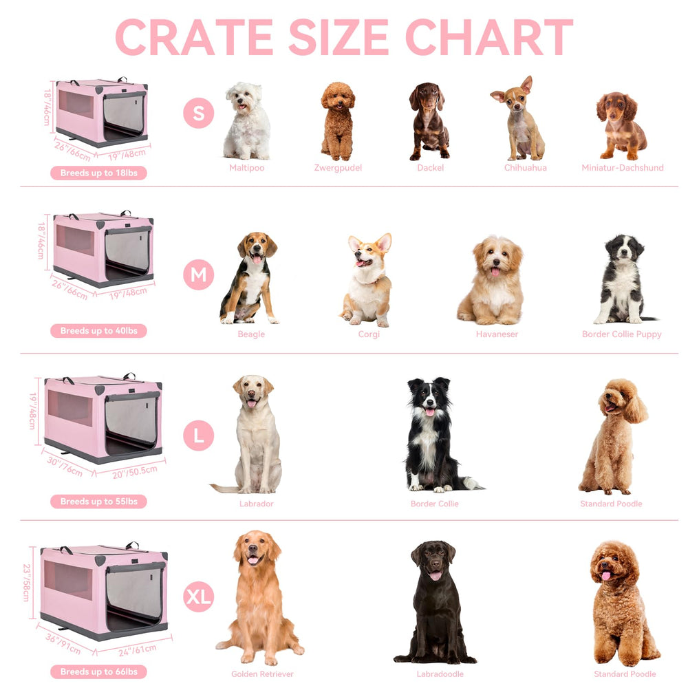 Petsfit travel dog crate ventilated-mesh ensures airflow and privacy across all sides.