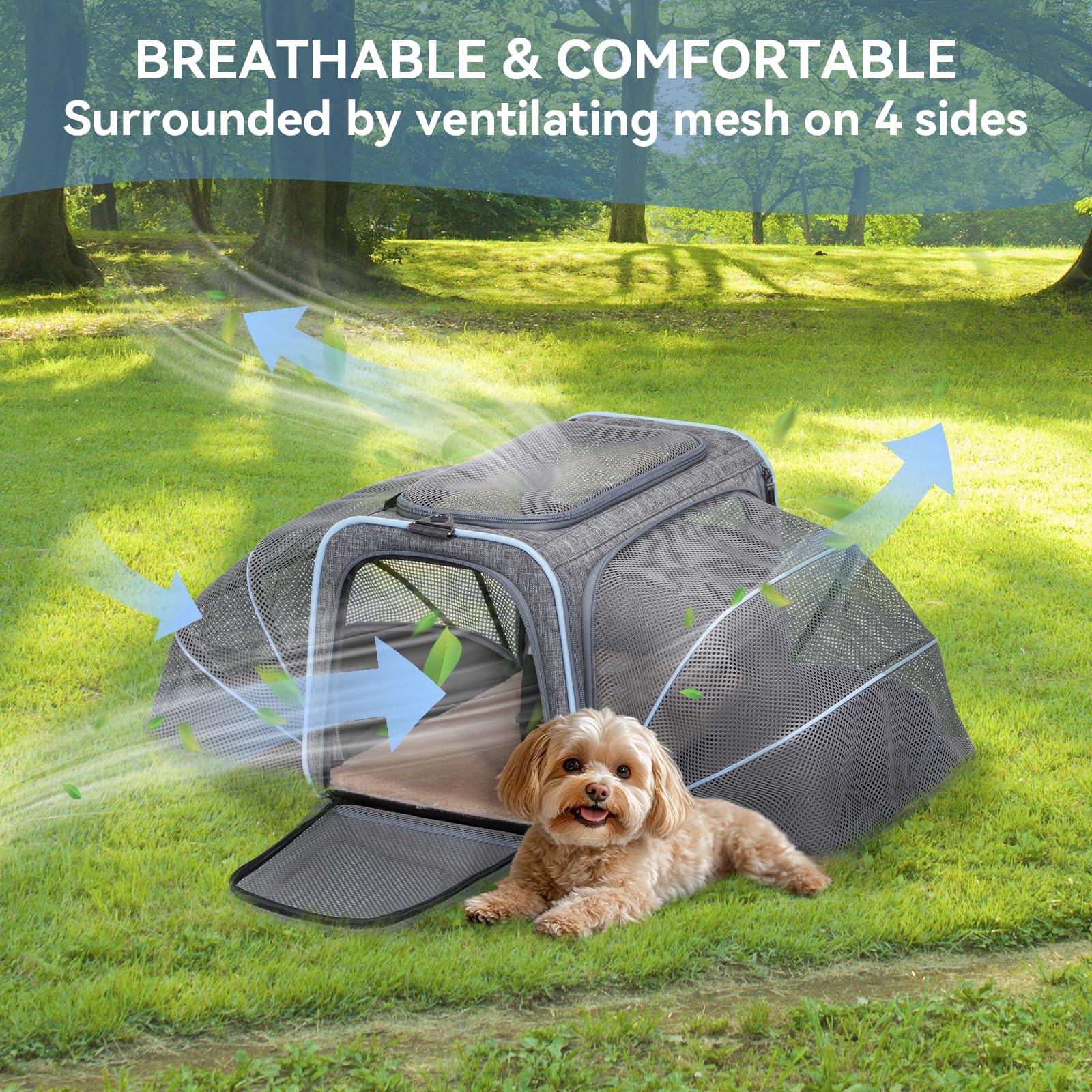 Petsfit side pocket for convenient storage during trips.